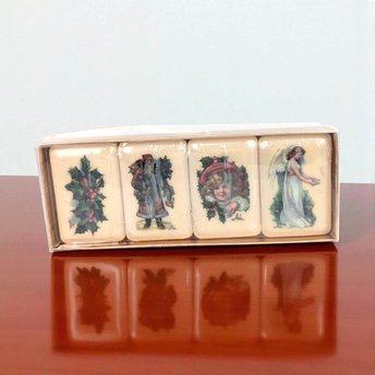 Sealed Vintage Christmas Soap Set - Forever Images 4 Piece Holiday Bath Gift
