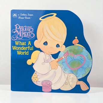 1992 Precious Moments Book, What a Wonderful World Golden Book, Collectible Children's Book, Gift for Nursery