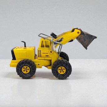 Vintage Yellow Tonka Turbo Diesel Front End Loader Toy, Classic Construction Vehicle, Collector Display, Kids Pretend Play