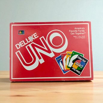 Vintage 1989 Deluxe UNO Card Game: Complete Family Game Night Fun