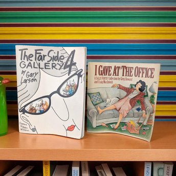 Vintage 1990s The Far Side Gallery 4 & Sally Forth Comic Book Set Gary Larson Greg Howard Funny Cartoon Humor Gift for Comic Collectors