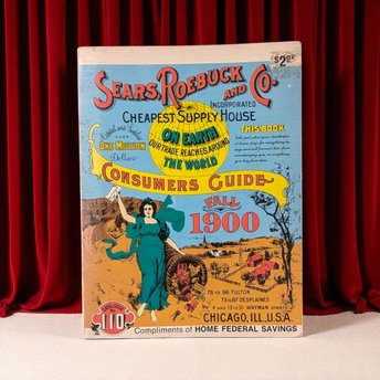 Vintage 1970 Sears Roebuck Fall 1900 Catalog Reproduction Book Americana History Gift for Collectors, Nostalgic Decor