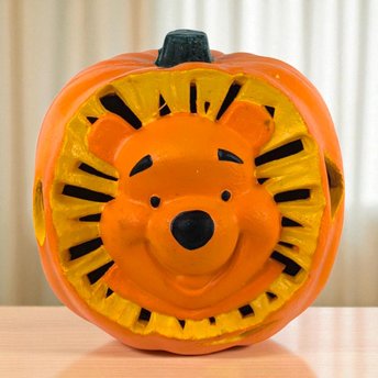 1999 Disney Winnie the Pooh Halloween Pumpkin Light, Vintage Holiday Decor, Kids Halloween Gift, Pooh Collector