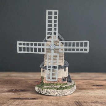Vintage David Winter Windmill Figurine: 1985 English Cottage Decor with Box
