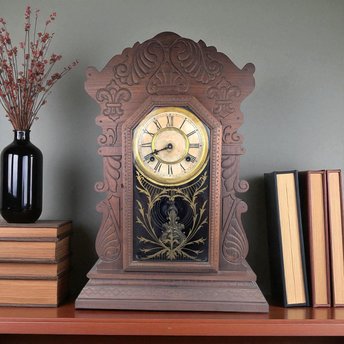 Antique Waterbury Gingerbread Clock: For Parts/Repair