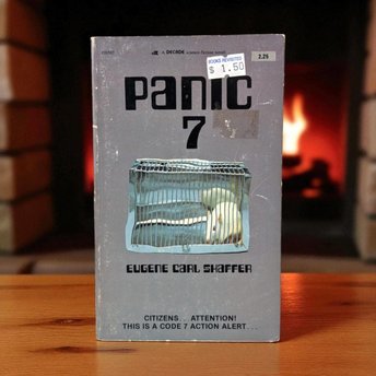 Vintage 1980 Panic 7 by Eugene Carl Shaffer, Dystopian Science Fiction Novel, 80s Sci-Fi Thriller Paperback, Post-Apocalyptic Fiction Gift