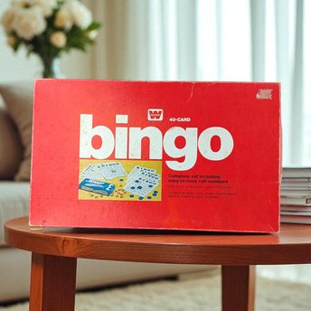 Vintage Whitman Bingo Game Set: 40 Cards, Ephemera Supplies