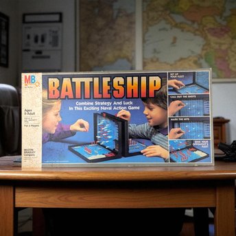 Vintage 1984 Battleship Game: Milton Bradley Naval Combat Strategy