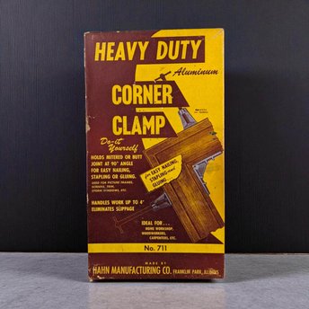 Vintage Aluminum Corner Clamp No. 711 - Hahn Manufacturing Woodworking Tool