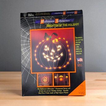 Vintage Halloween Jack O'Lantern Silhouette Light - Pumpkin Decoration