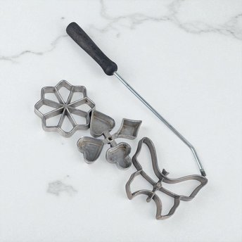 Vintage Rosette Iron Set: Handi Hostess Scandinavian Cookie Molds