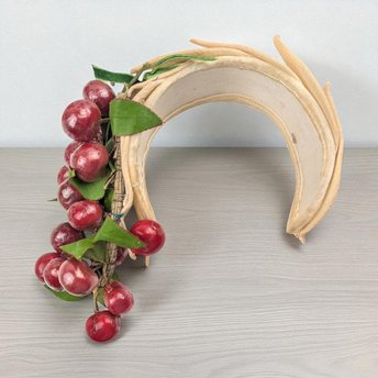 Vintage Cherry Headband Hat: Rockabilly Pinup Style Hair Accessory