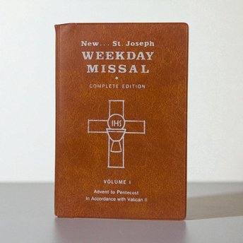 Vintage 1975 St Joseph Weekday Missal Vol 1, Catholic Prayer Book, Post Vatican II Liturgy, Advent to Pentecost Edition, Religious Gift