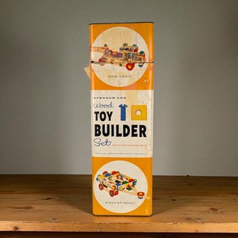 Vintage Lincoln Log Set: Classic Wood Toy Builder, 100+ Pieces