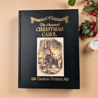 Vintage 1989 The Annotated Christmas Carol: Charles Dickens Illustrated Hardcover