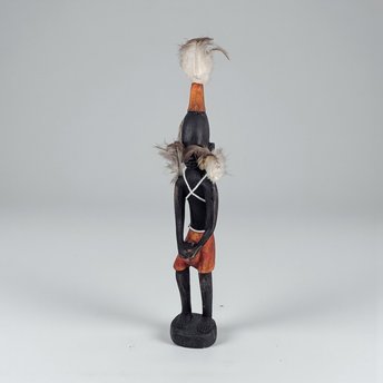 Vintage African Wood Figure: Hand Carved Tribal Art Sculpture