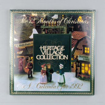 Vintage 1992 Dept 56 Heritage Village Calendar: Sealed NOS, Collector's Edition