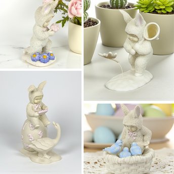 Vintage Dept 56 Snowbunnies Figurine Choice: Spring Easter Decor Collection