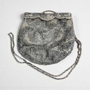 Vintage La Regale Silver Beaded Purse: Mid-Century Evening Bag