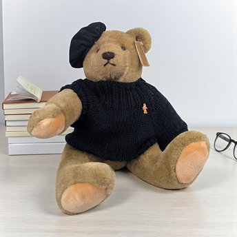 Vintage 1982 Bialosky Artist Bear: Gund Teddy with French Beret & Sweater
