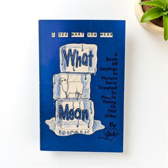 Vintage 1979 Signed Puzzle Book: "I See What You Mean" by Richard Gebhardt
