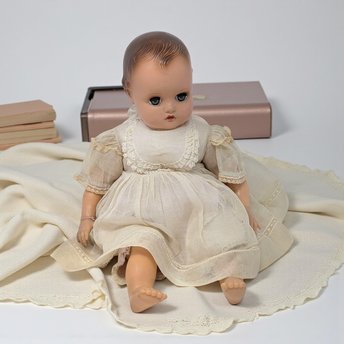 Vintage So-Lite Madame Alexander Baby Doll: Sleepy Eye Doll with Original Dress