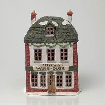 Vintage 1986 Fezziwig Warehouse: Dept 56 Dickens Village House