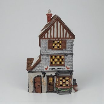 Vintage 1988 Poulterer Shop: Dept 56 Dickens Village House