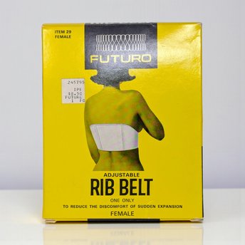 Vintage 1968 Futuro Adjustable Rib Belt: Unused Medical Collectible in Original Box