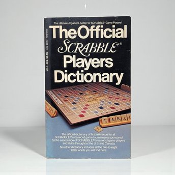 Vintage 1978 Scrabble Players Dictionary: First Edition Game Reference Book