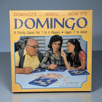 Vintage 1982 Domingo Game: Western Publishing Family Game, Missing 1 Tile