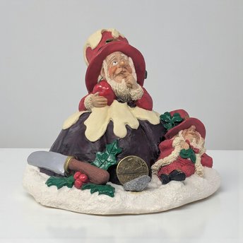 Vintage 1995 Finnians Christmas Figure: Roman Inc. Irish Leprechaun Pudding Decor