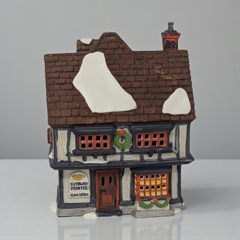 Vintage 1990 Tutbury Printer: Dept 56 Dickens' Village Porcelain House