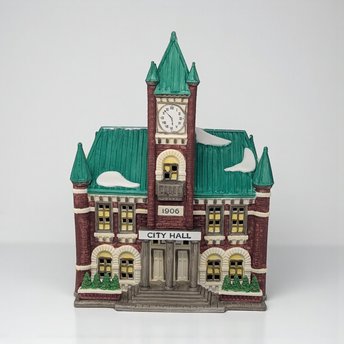 Vintage 1988 Dept 56 City Hall Building: Christmas in the City Village Collection