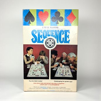 Vintage 1982 Sequence Board Game: Jax Ltd. Vinyl Mat Edition Complete