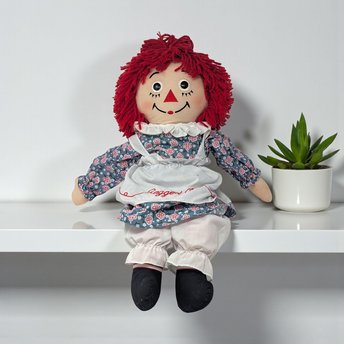 Vintage 2002 Raggedy Ann Cloth Doll Plush: Applause