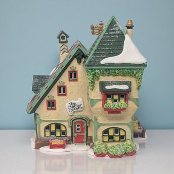 Vintage 1997 The Glacier Gazette Building: Dept 56 North Pole Village House
