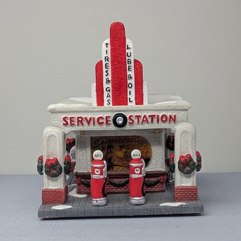 1999 St. Nicholas Square Service Station: Art Deco Gas Station Building (Imperfect)