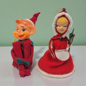 Vintage 1960s Knee Hugger Elf & Velvet Girl Pair: Delta Japan