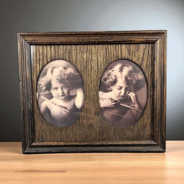 Vintage M.B. Parkinson Cupid Awake and Cupid Asleep Framed Print