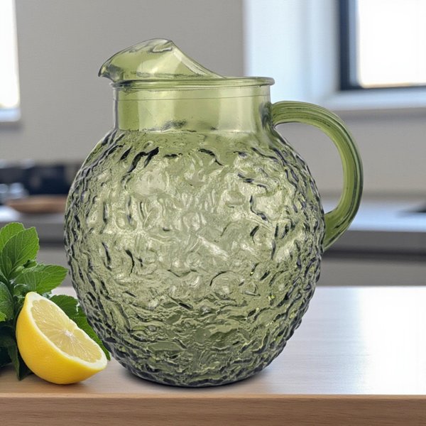Vintage Anchor Hocking Soreno Green Glass Pitcher