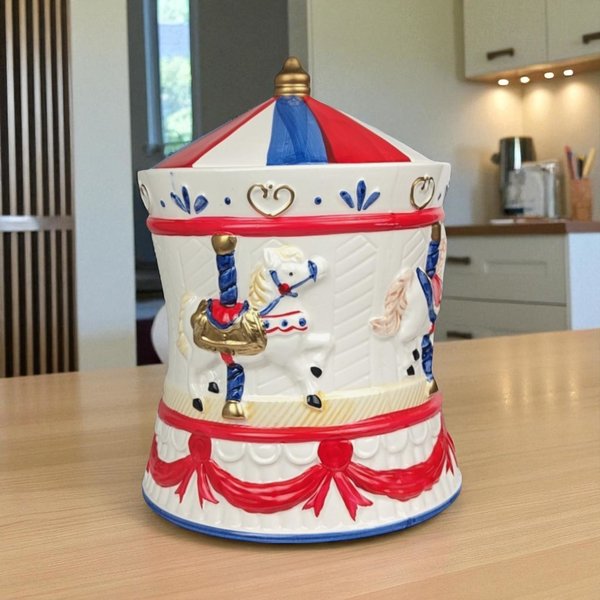 Vintage AMC Carousel Musical Cookie Jar