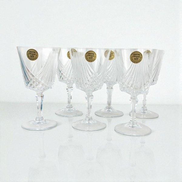 Vintage Crystal D'Arques Water Goblets