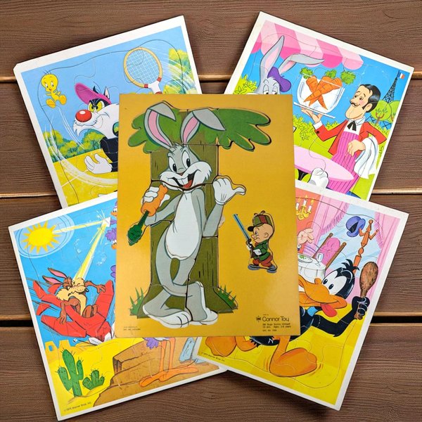 1970s Looney Tunes Tray Puzzle Lot