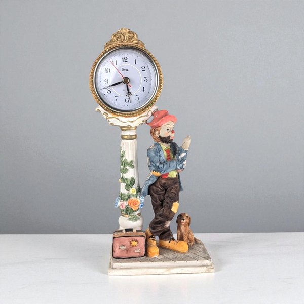Vintage Crosa Quartz Clock with Hobo and Dog