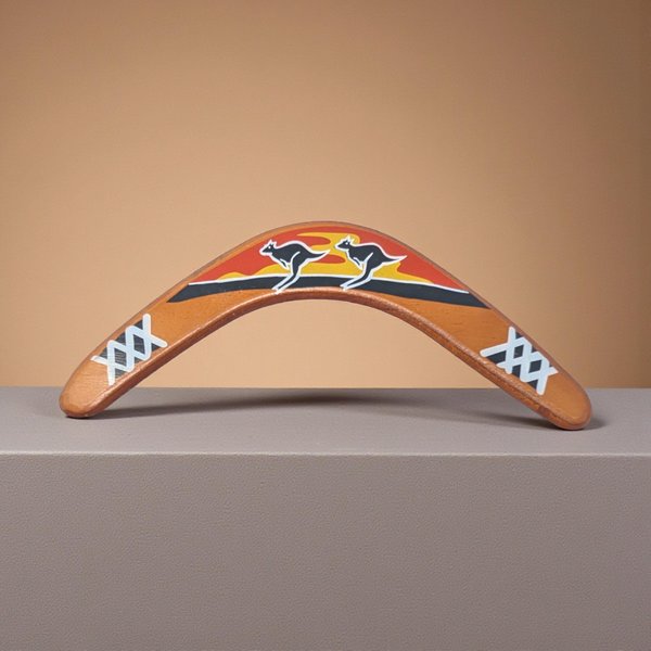 Vintage Australian Handmade Wooden Boomerang