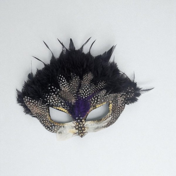 Vintage Applause Feathered Masquerade Half-Mask