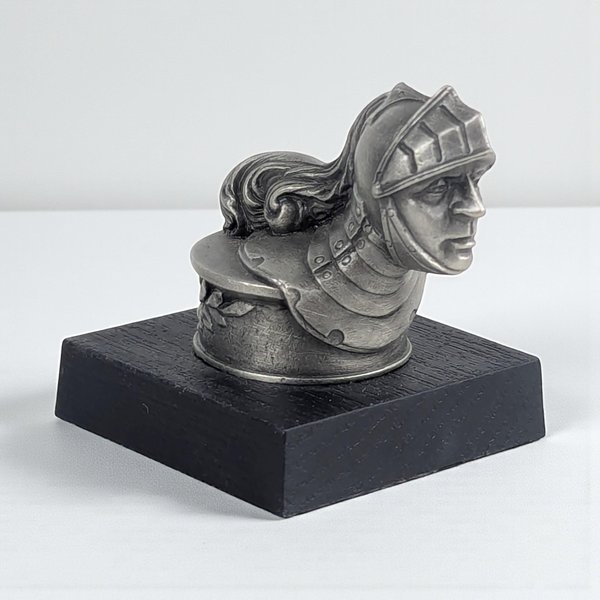 Vintage 1983 Franklin Mint De Soto Pewter Hood Ornament Replica