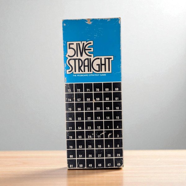 1968 'Five Straight' Pegboard Strategy Game