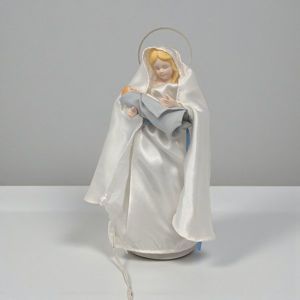1965 Light Up Mary and Baby Jesus Tree Topper